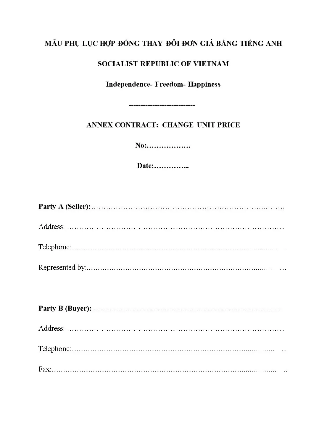 100+ mẫu annex contract đẹp nhất