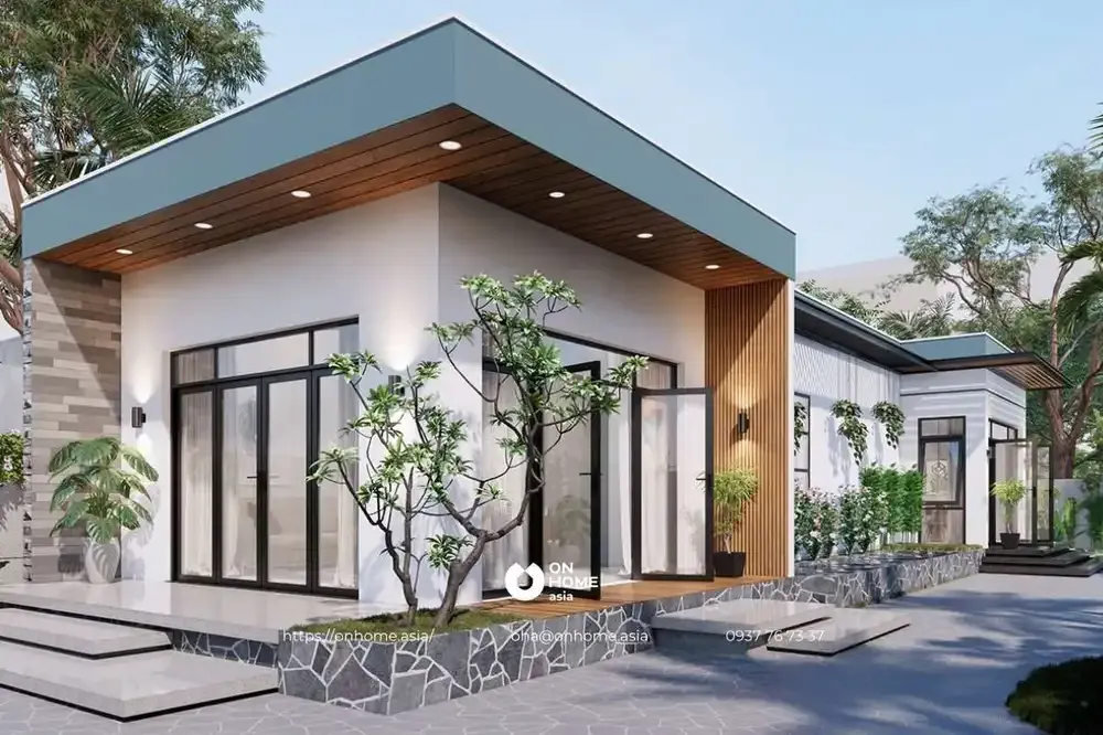 45+ mẫu nhà cấp 4 hiện đại đẹp cho đất ngoại ô · ảnh 2