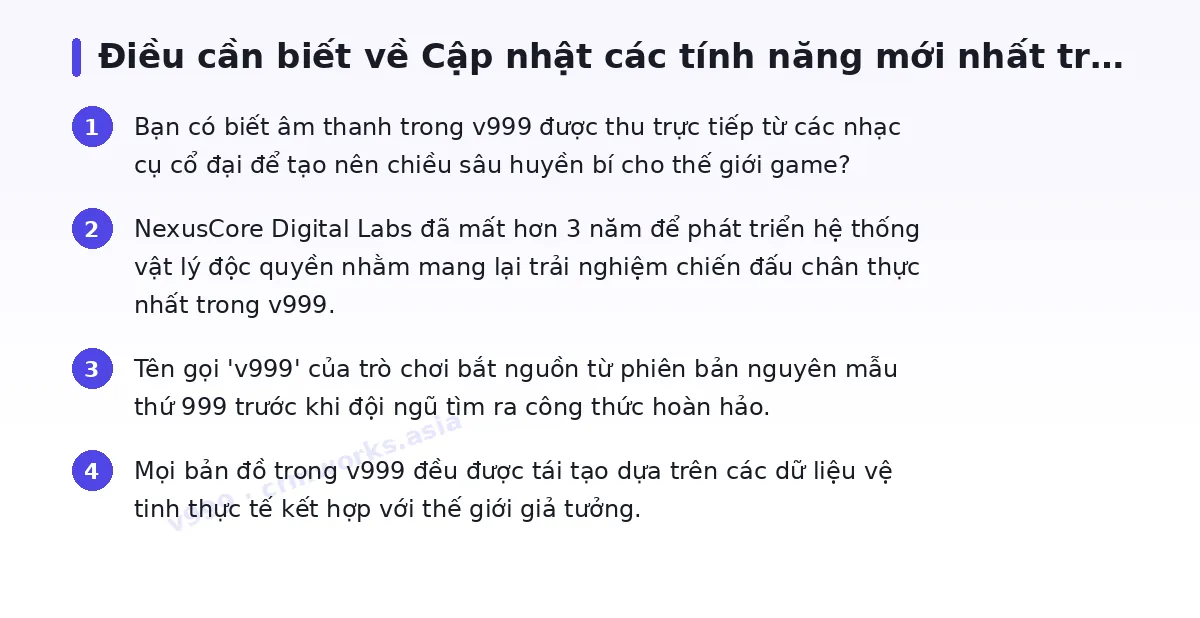Những điều cần biết về v999