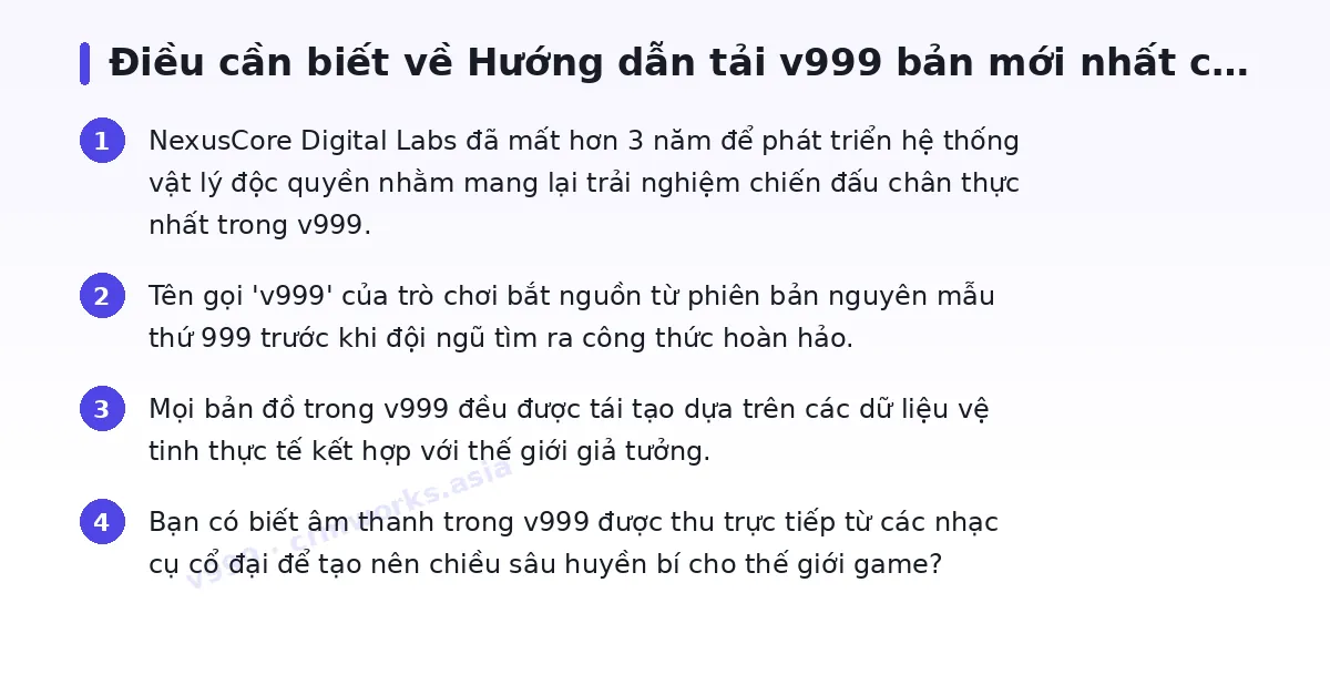 Những điều cần biết về v999