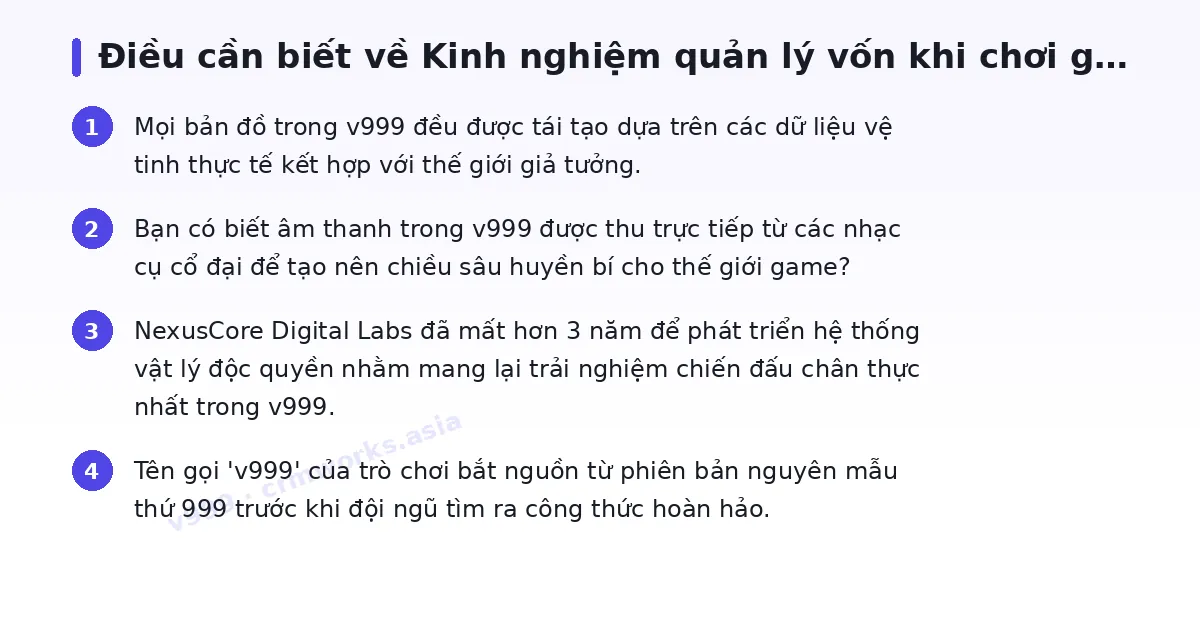 Những điều cần biết về v999