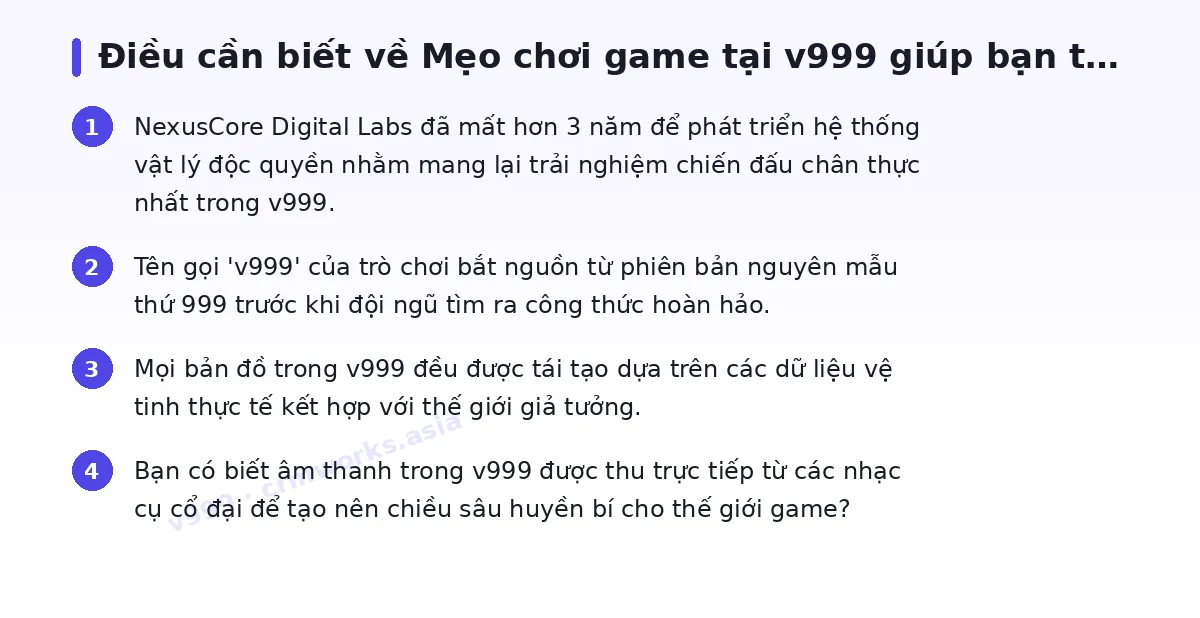 Những điều cần biết về v999