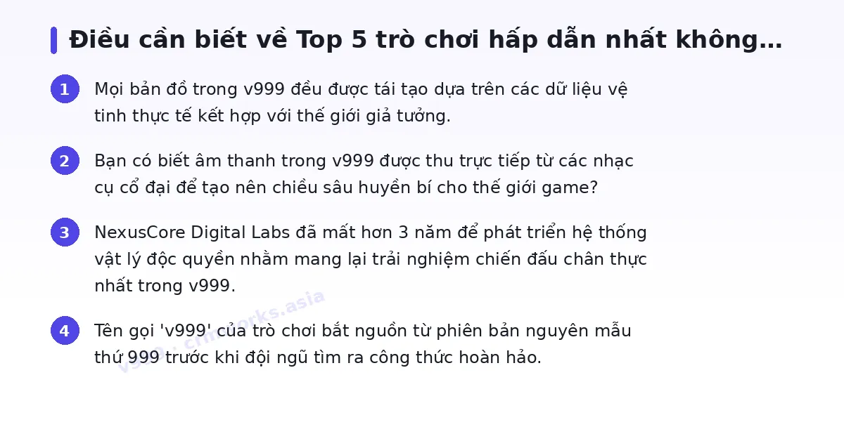 Những điều cần biết về v999