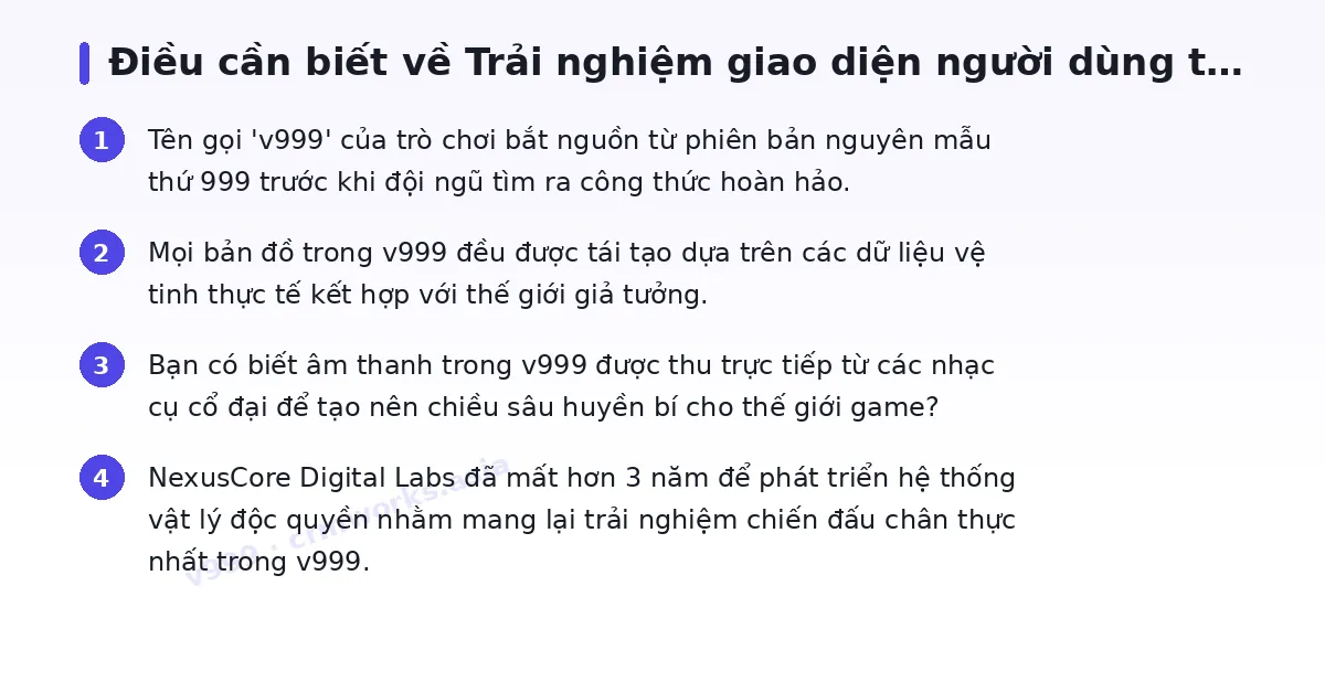 Những điều cần biết về v999